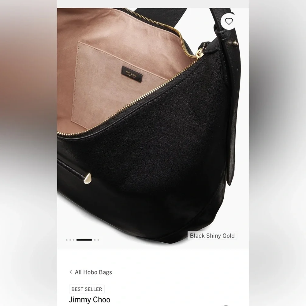 Jimmy Choo Bar Hobo Bag, Medium (NEW w. tags)